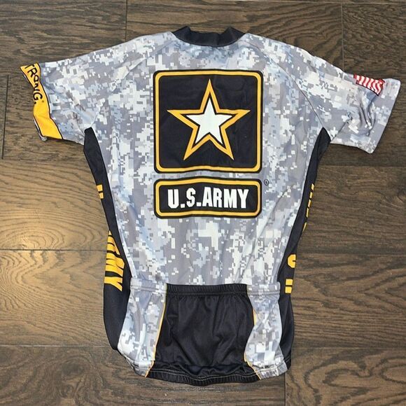 Army Strong Flag Black Knights digi camo camouflage cycling bike 3/4 jersey S - Picture 3 of 3